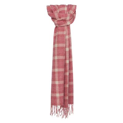Patchwork Scarf Cream/Pink/Red