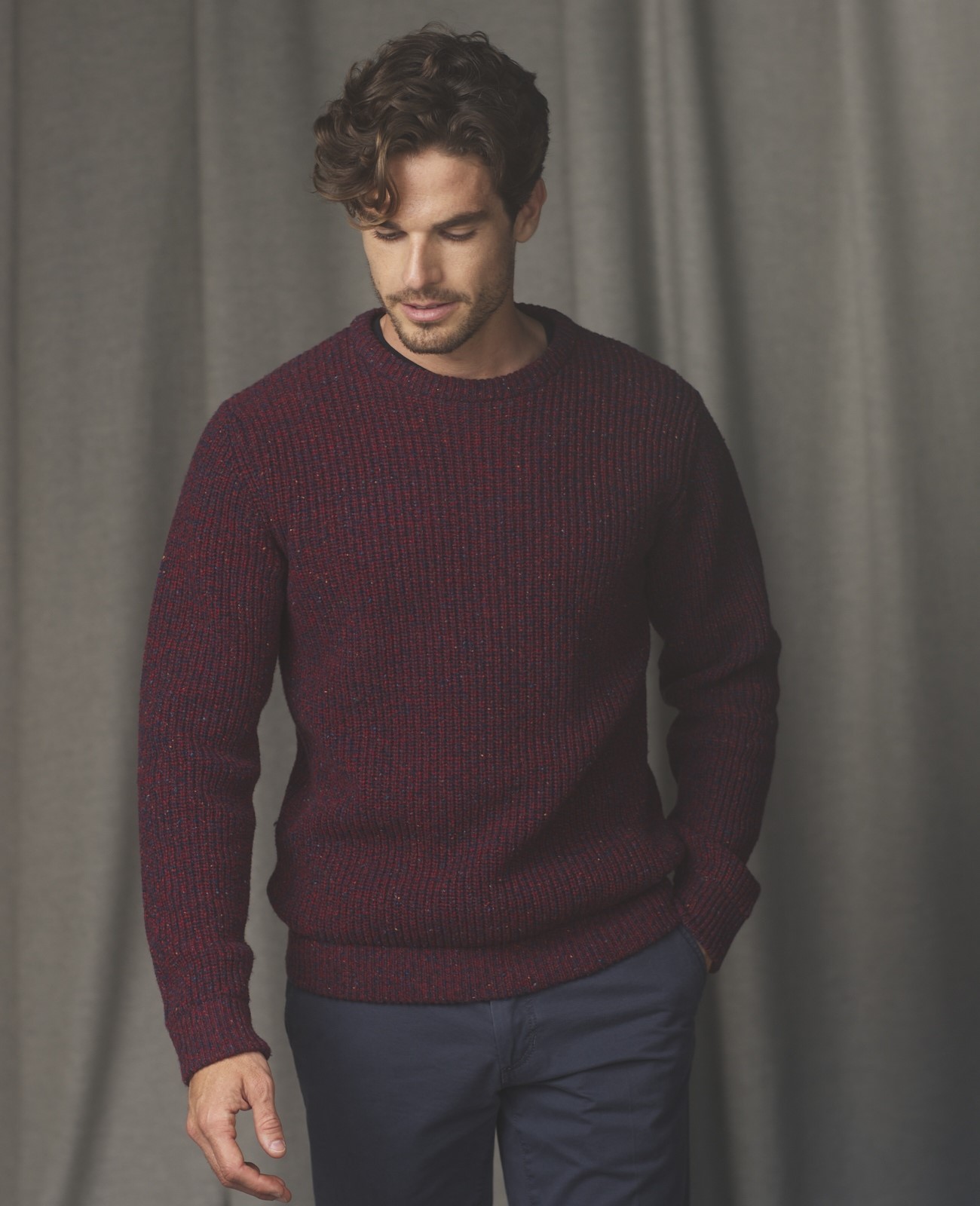 Bluestack Fisherman Rib Crew Knitwear-1