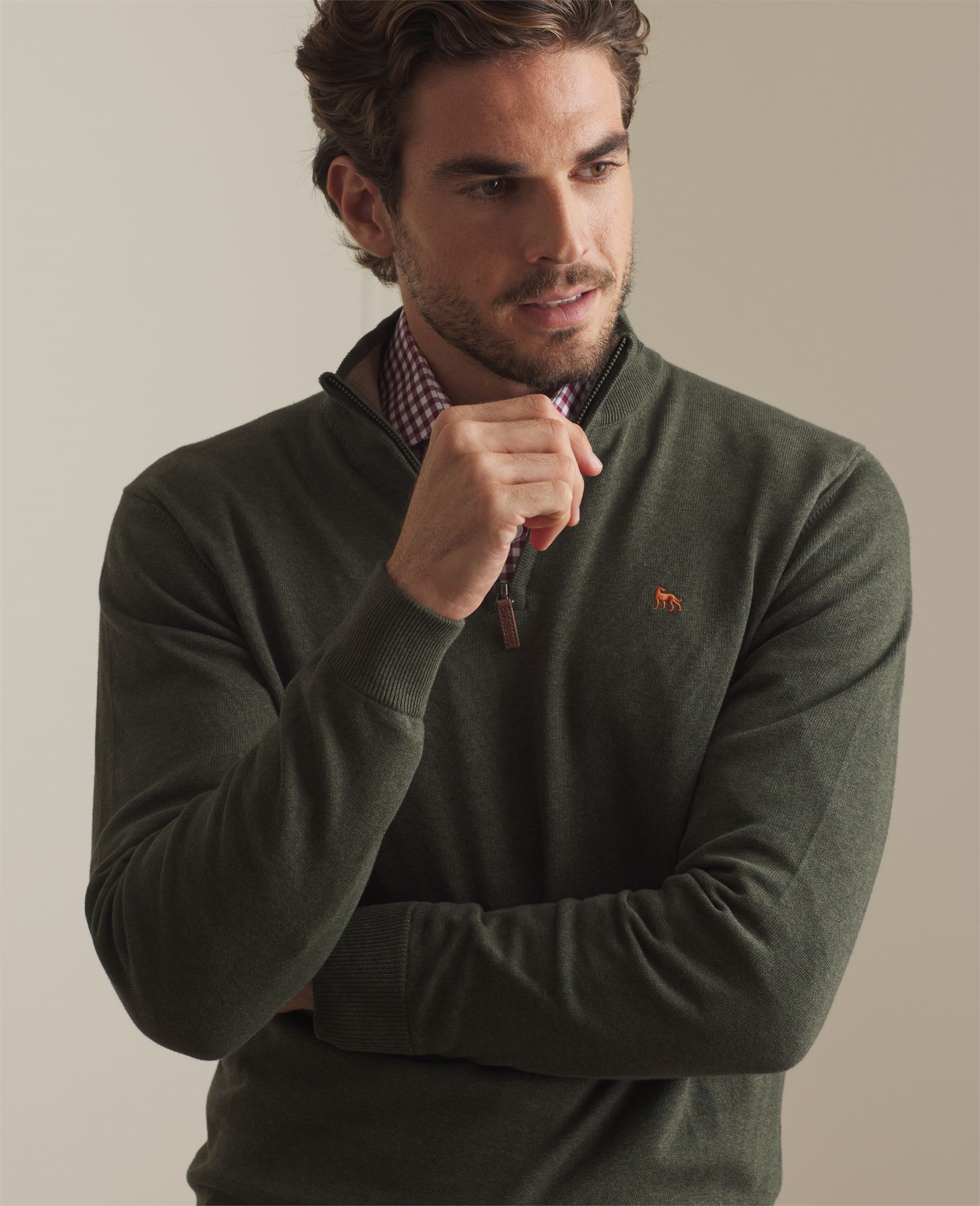 Carn 1/4 Zip Structure Knitwear-2