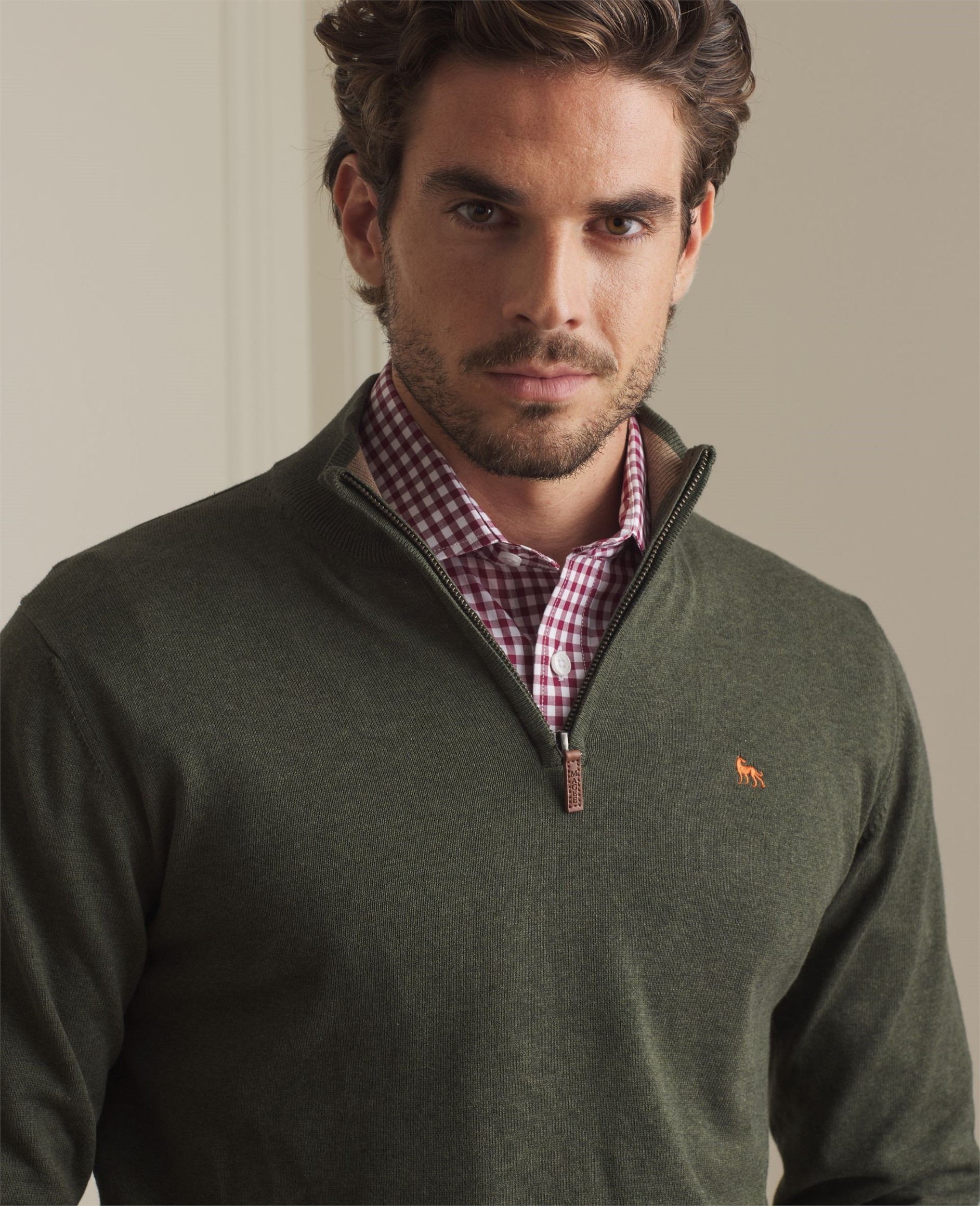 Carn 1/4 Zip Structure Knitwear-3