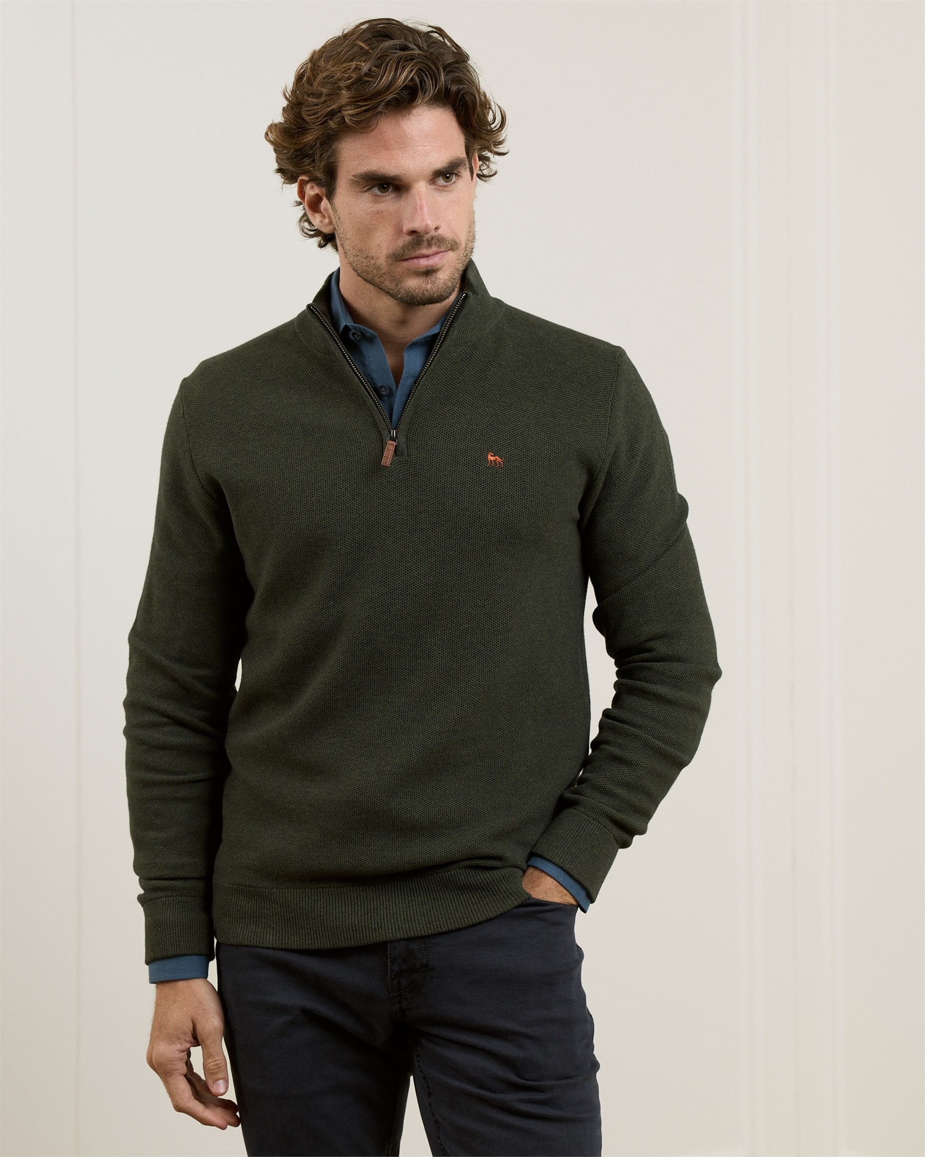 Carn 1/4 Zip Structure Knitwear