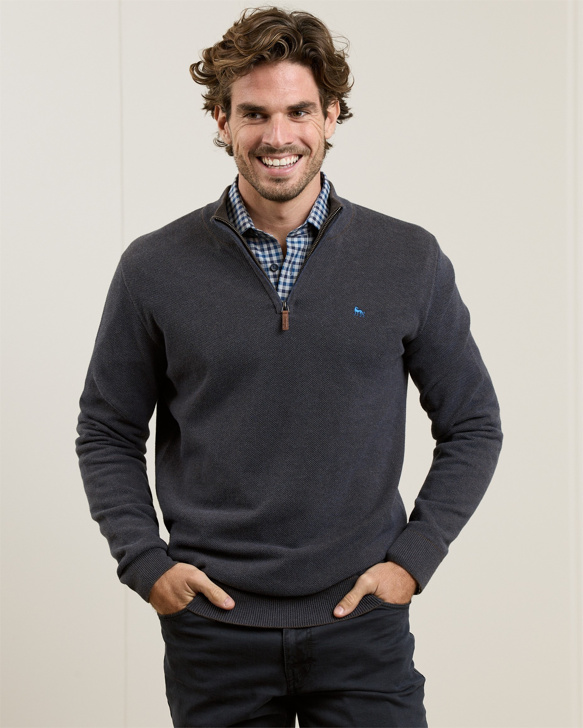 Charlie Micro 1/4 Zip Knitwear