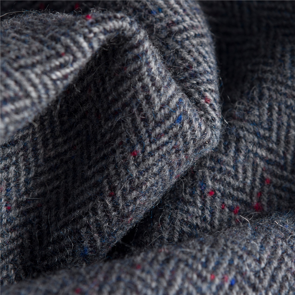 Luxury Herringbone Grey/Navy-1