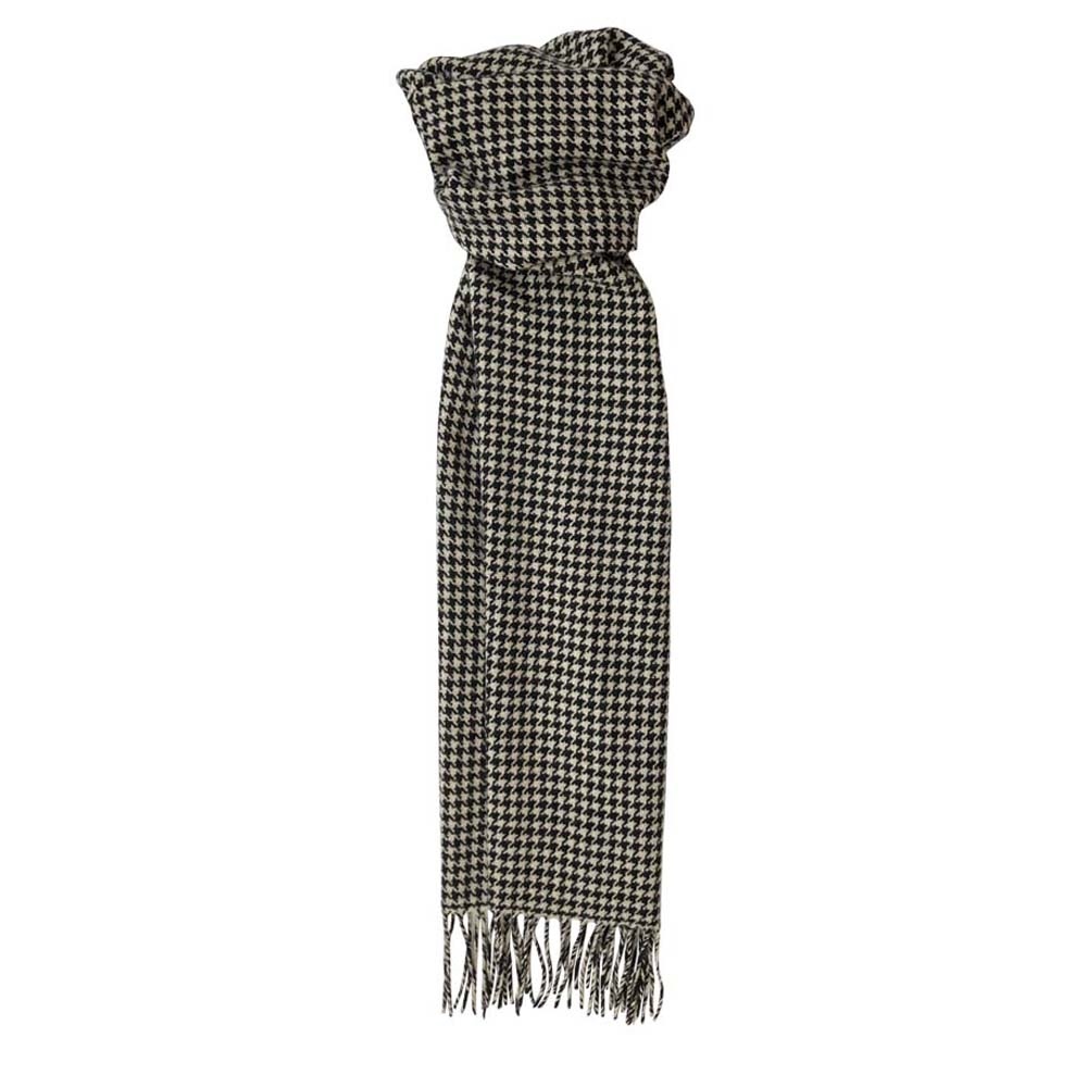Herringbone Scarf Cream/Black
