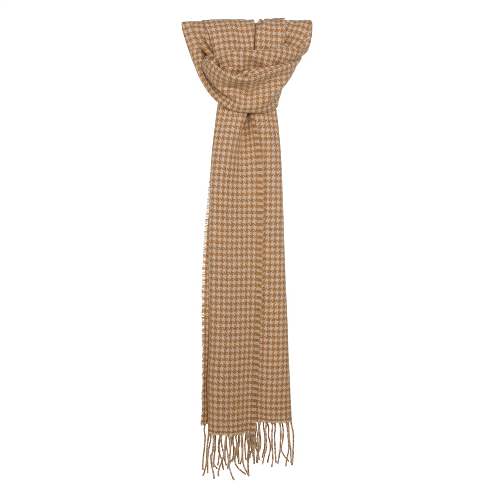 Houndstooth Scarf 180x30cm Crm/Yell