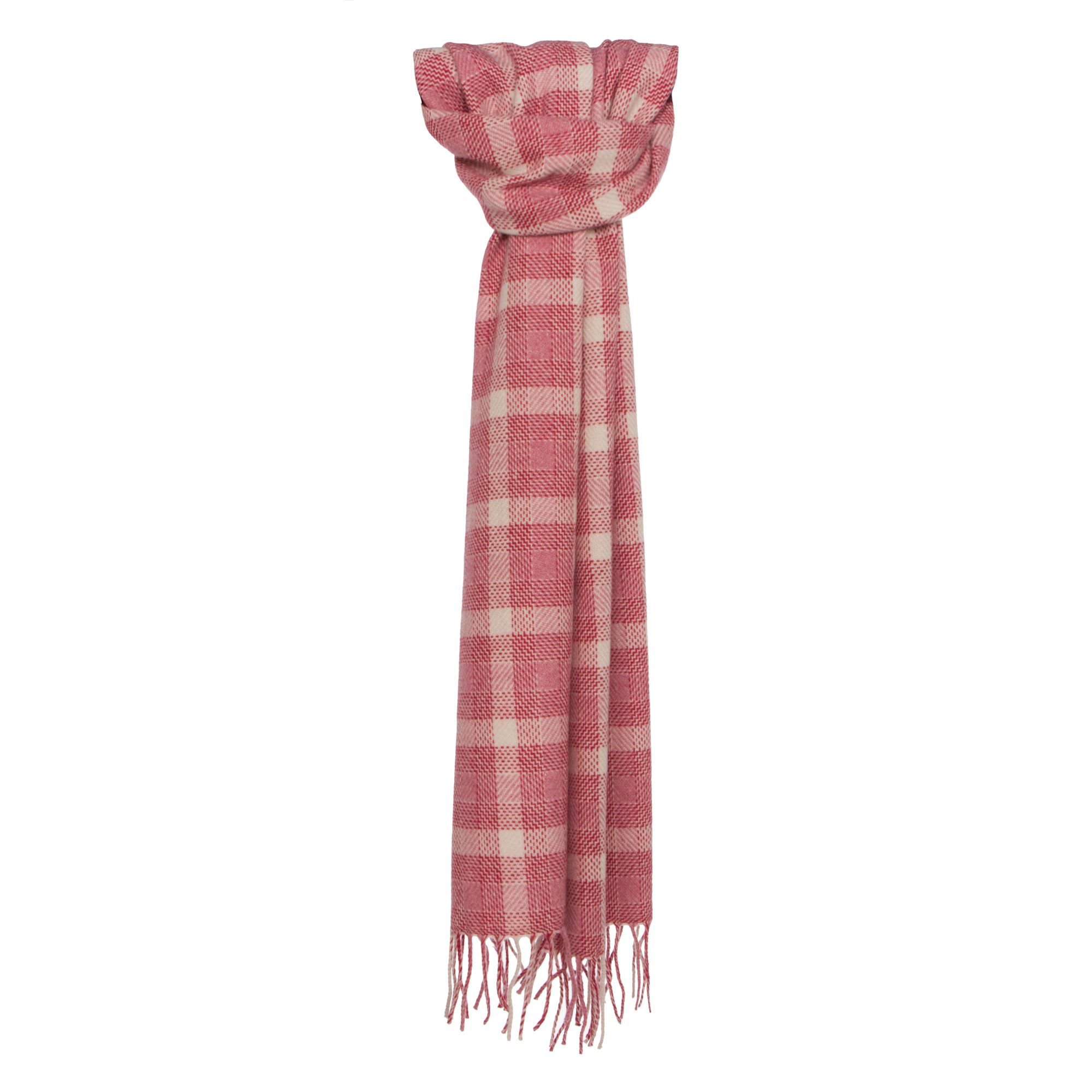 Patchwork Scarf Cream/Pink/Red