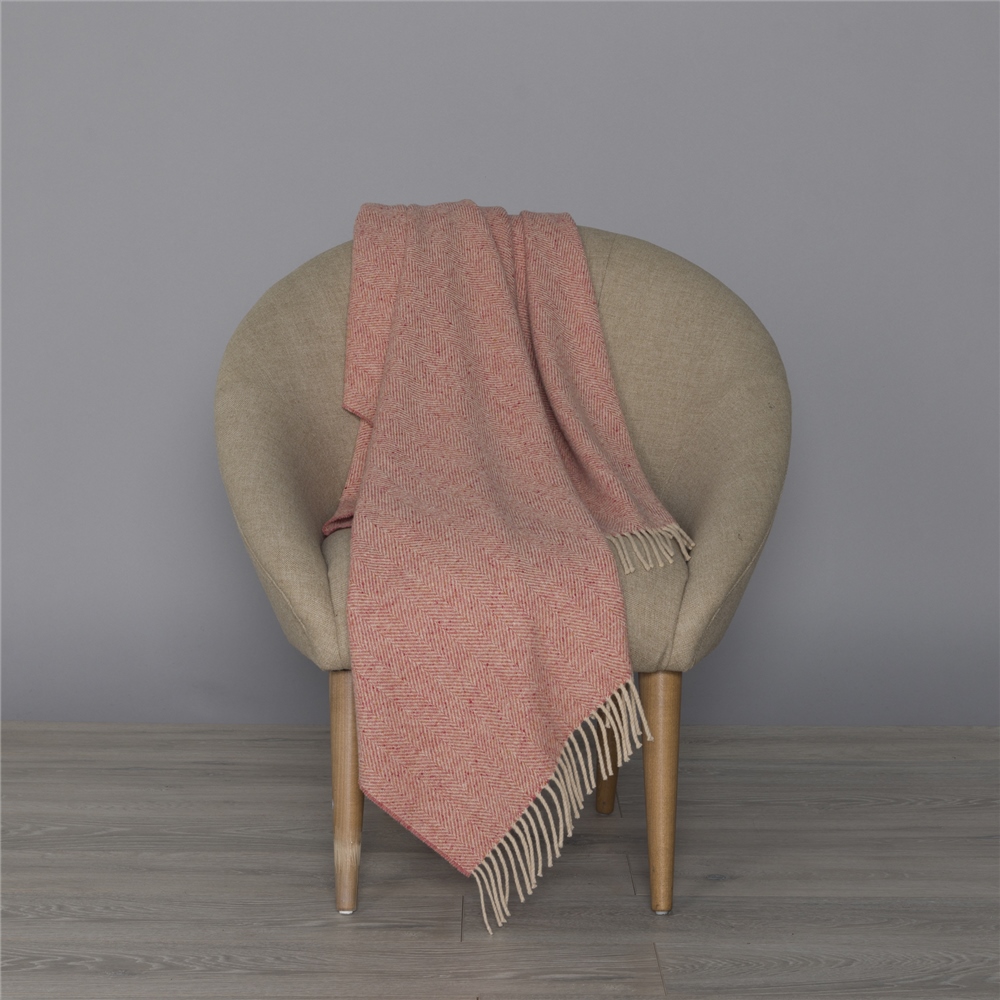 Oversized Herringbone Cream / Light Pink-2