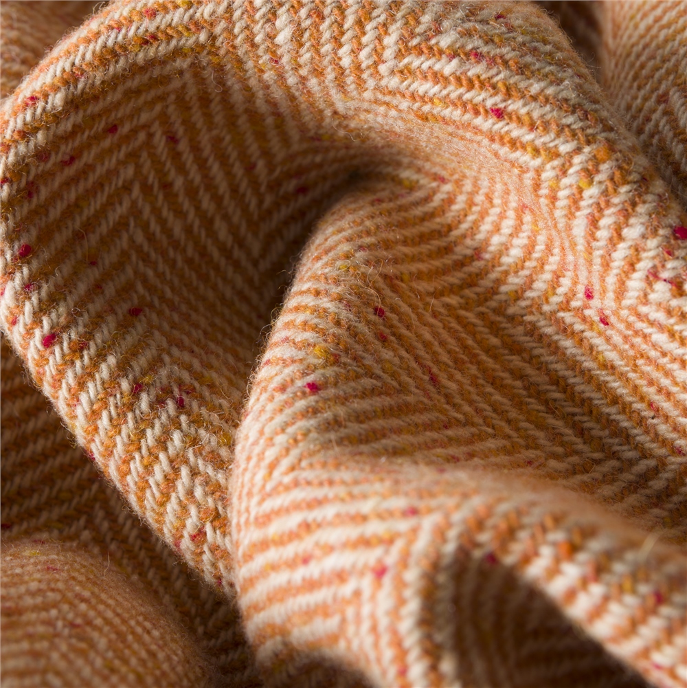 Oversized Herringbone Cream/ Orange-1