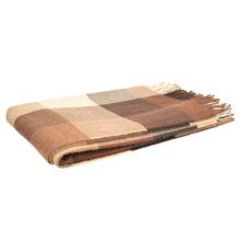 Brown, Oat & Camel Patchwork Throw