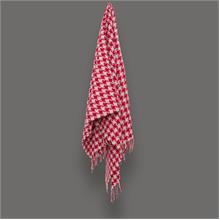 Oversized Houndstooth 150x138 White/Red