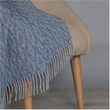 Wigwam Throw 150x142cm Grey/Blue-3