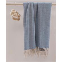Diamond Herringbone Cream/Light Blue