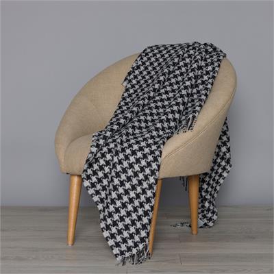 Houndstooth White/Charcoal