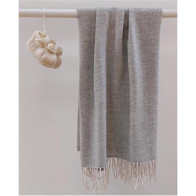 Diamond Herringbone Cream/ Light Grey