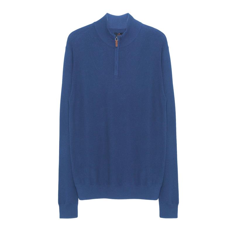 Curracloe 1/4zip Rib Cotton Cashmere
