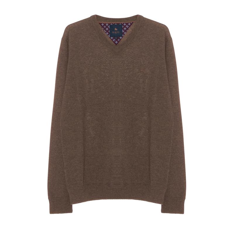 Lunnaigh Lambswool V Neck Knit