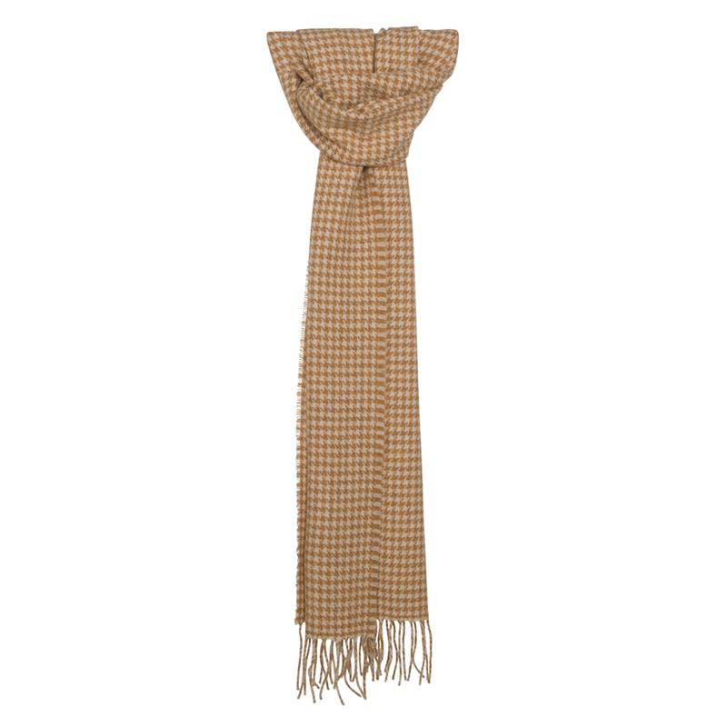Houndstooth Scarf 180x30cm Crm/Yell