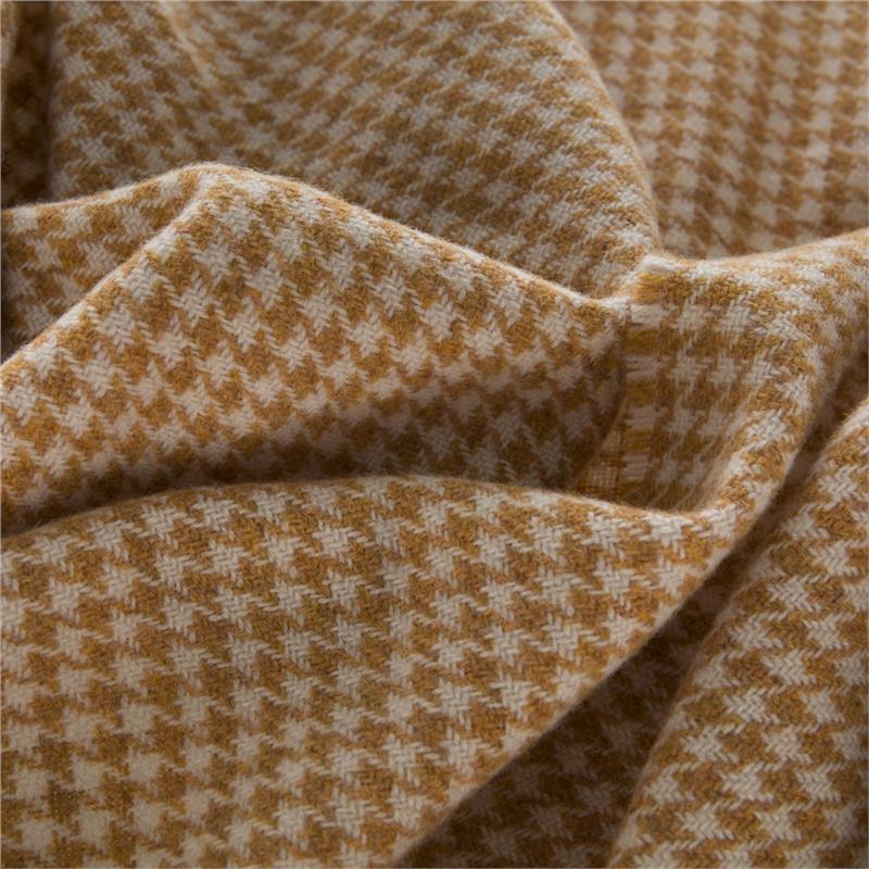 Houndstooth Scarf 180x30cm Crm/Yell-1