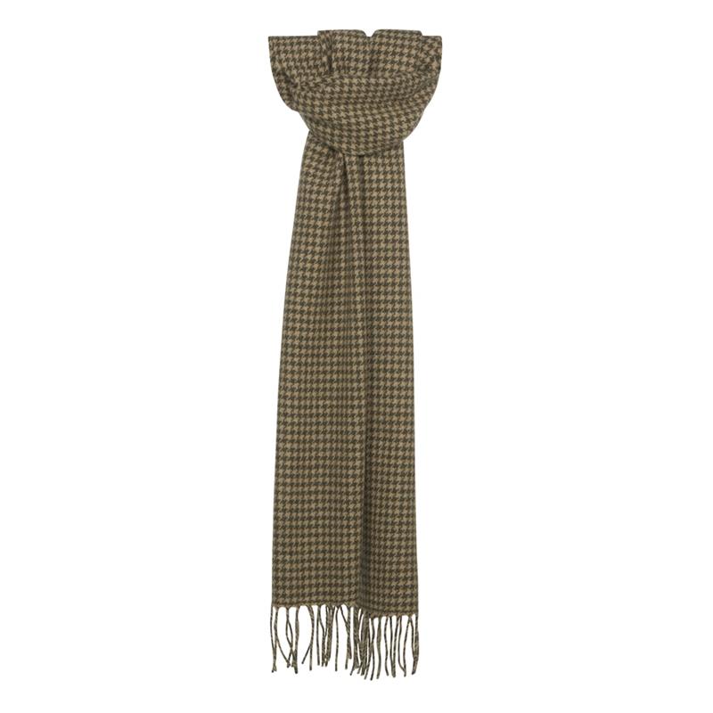 Houndstooth Scarf 180x30cm Oat/Olive