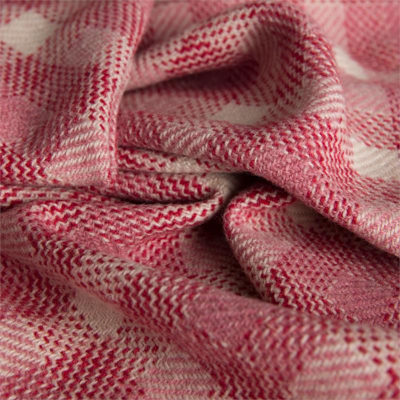 Patchwork Scarf 180x27cm Crm/Pink/Red-2