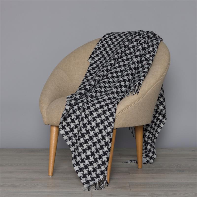 Oversized Houndstooth 150x138 White/Char